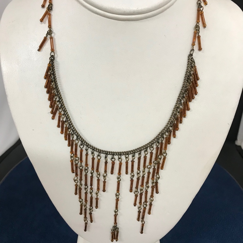 Copper Colored Bead Necklace